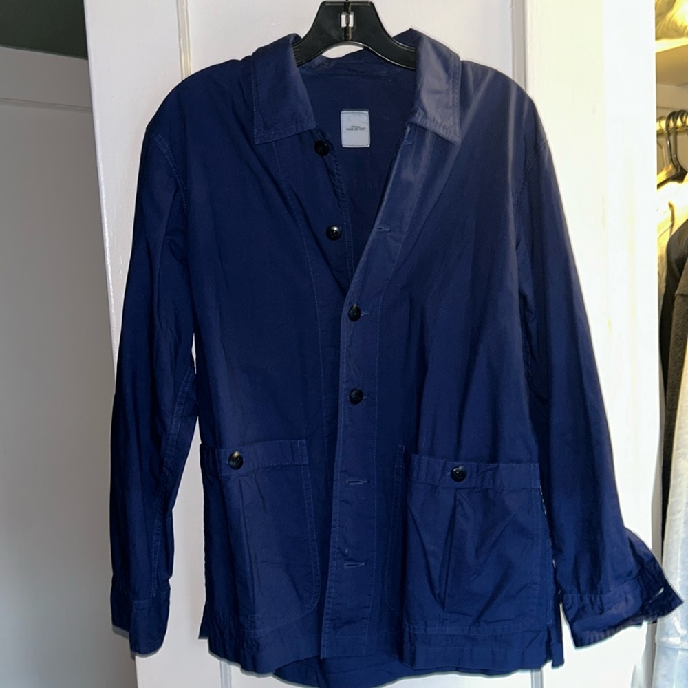 Men's Blue Lightweight Shirt Jacket